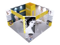 Tissu en aluminium portable pratique 10x10 affichage publicitaire conception de stand de salon pour la foire