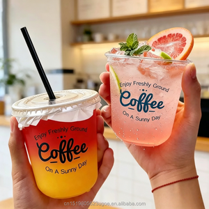 Copos Plásticos Transparentes Descartáveis de 20oz PET com Logo Personalizado, Copos para Bebidas Frias com Tampas Planas - Product Image 4