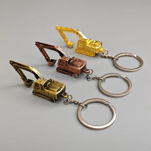 ميدالية مفاتيح حفارة ثلاثية الأبعاد | حلقة مفاتيح هدية مركبة بناء حفارة | شعار قابل للتخصيص - Product Image 6