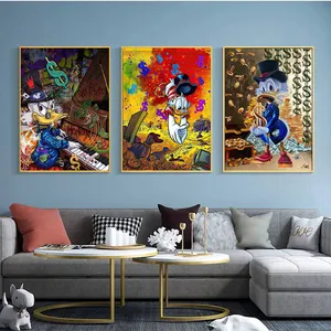 Pop Street Graffiti Art Cartoon Mouse Canvas Painting Wall Art Posters Prints Wall Pictures for Living Room Home Wall Cuadros