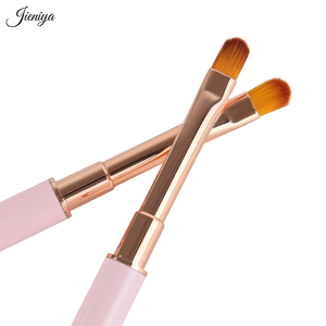Herramientas Profesionales de Doble Punta para Decoración de Uñas con Logotipo Personalizado 2026, Espátula con Mango Metálico Rosa, Pincel Francés, Pinceles para Gel UV - Product Image 6
