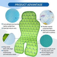 Coussin rafraîchissant en gel pour siège auto bébé, respirant et pliable, pour poussette, garde bébé au frais en été