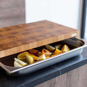 Personalizzazione della fabbrica tagliere in legno classico 40x30 grande tagliere per macellerie con estremità del legno - Product Image 4