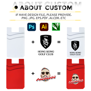 <span class=keywords><strong>Porte</strong></span>-cartes de téléphone collant en silicone <span class=keywords><strong>porte</strong></span>-cartes en silicone double couche avec logo personnalisé cadeau publicitaire promotionnel - Product Image 3