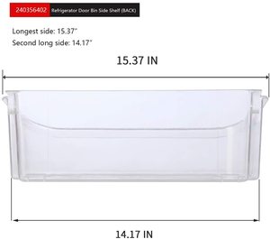 Estante Lateral para Puerta de Refrigerador 240356402 Compatible con Frigidaire y <span class=keywords><strong>Electrolux</strong></span> - Product Image 2