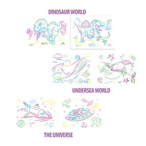 3Dマジック製図板キッズ教育絵画おもちゃメガネ付き - Product Image 4