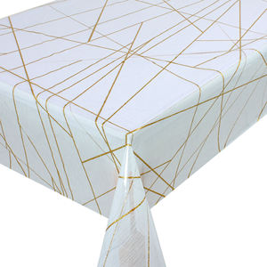 Ventes directes des fabricants de nappes en PVC avec fleurs à clip en or et en argent - Product Image 2