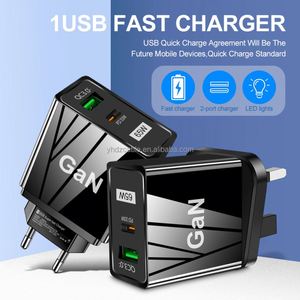 65W PD Fast Charger Cell Phone Charger GaN <b>Type</b> <b>c</b> Charger QC3.0+PD33W Travel <b>Adapter</b> for Smartphone - Product Image 4
