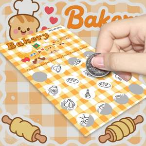 Tarjeta Rasca y Gana con Diseño de Pan, Premios Gratis, Tamaños Personalizados, Logotipo, Material, Impresión Serigráfica, Impresión de Tarjetas para Promoción y Tiendas - Product Image 1