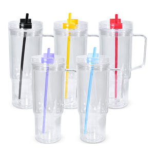 Nieuwe Aankomst Grote Capaciteit 40 Oz Dubbele Wanden Herbruikbare Sneeuwbol Tuimelaar Acryl Tumbler Met Voorgeboorde Gat - Product Image 1