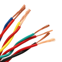 Câble électrique souple torsadé en cuivre RVS de couleur personnalisée, isolé PVC, pour alarme incendie, prix usine