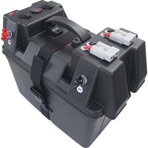 12V Portable Battery Box with Volt Meter Battery Box 12V Portable Power