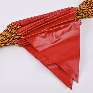 Guirnalda de Banderines Triangulares de Tela de Malla de PVC Personalizada, Color Naranja, con Rejilla Reflectante - Product Image 6