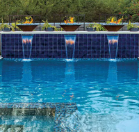 Brasero décoratif d'extérieur en acier Corten avec cascade, allumeur au gaz naturel, épaisseur 3 mm, finition rouillée naturelle, écologique