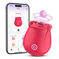 ODM Erwachsenenspielzeug APP Rose und Big Mouth Rose Vibrator 9 Saug- und Vibrationsmodi Nippel-Klitoris-Massagegerät Mini Rose Sexspielzeug für Frauen