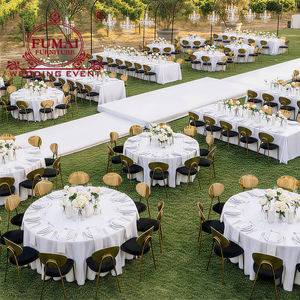 Chaise de mariage de partie nuptiale d'acier inoxydable d'or de meubles d'événement - Product Image 4