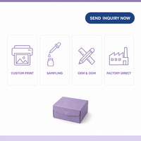 Boîte cadeau cosmétique personnalisée imprimée, boîte d'emballage de maquillage à la lavande avec logo en feuille d'argent, vente en gros directe d'usine OEM