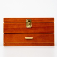 Boîte à bijoux en bois personnalisée avec tiroir organisateur de luxe, boîte à bijoux en velours et bois, boîte de rangement multi-compartiments pour bijoux, montres et bagues