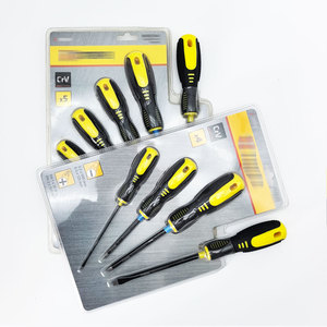 Jeu de tournevis Cr-V 4 ou 5 pièces PH2 PH1 5mm 6mm Phillips et plat 75mm 100mm 125mm – Outils à main avec embouts trempés au design classique - Product Image 1