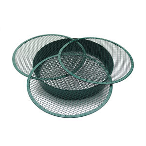 Tamis de jardin moderne en acier galvanisé, maille fine à trous carrés, 3-en-1, durable, <span class=keywords><strong>facile</strong></span> à installer, diamètre 37 cm, petit tamis de jardin pour intérieur - Product Image 3