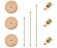 Support de Bougeoir Conique en Métal Électroplaqué Or Rose Simple pour Mariages, Décoration d'Intérieur en Gros