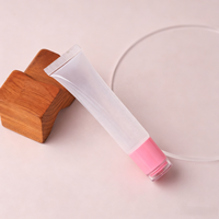 Tubes souples en plastique vides pour gloss à lèvres, 10 ml et 15 ml, avec logo personnalisé, pour crème et lotion, avec bouchon à vis, pour emballage cosmétique
