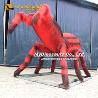 Figurine Dino XJ203 en caoutchouc et Silicone, insecte rouge, décoration de jardin