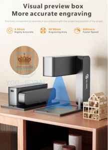 Tự động lấy nét tự làm máy khắc laser cầm tay nhà máy ban đầu, ứng dụng điều khiển, lý tưởng cho khắc trên lá, đá, da, - Product Image 5