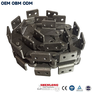 Cadena de Rodillos de Aleación de Doble Paso SHENLONG C2082H K2 con Accesorios, Resistencia a la Tracción de 68KN, Tratamiento Térmico por Granallado, Malla de 24mm de Ancho 1 - Product Image 1