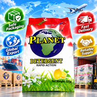 Poudre détergente au citron 125g OEM ODM personnalisée en sachet, à dissolution rapide pour lavage à la main et en machine, usage domestique quotidien