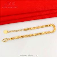 Bijoux de Dubaï Bracelet plaqué or Bracelet pour femmes en laiton plaqué or Bracelet fin plaqué or Petite fleur Bracelet à moule inversé