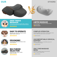 Appareil de massage électrique du cou 3 en 1, oreiller avec chauffage, traction cervicale pour soulager la douleur et la relaxation profonde, intensité réglable