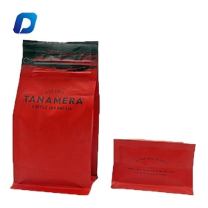 Sacchetti Doypack Richiudibili con Ziplock, Fondo Piatto e Soffietto <span class=keywords><strong>Laterale</strong></span>, in Alluminio Laminato, da 5 Libbre, con Valvola, per Caffè e Bevande - Product Image 6