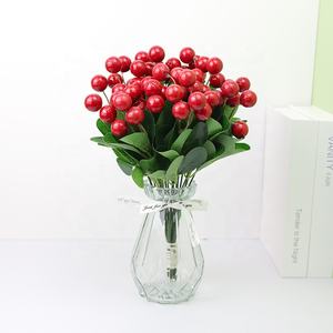 Fruit de noël rouge jaune r fruit sauvage rouge baies fleur de myrtille - Product Image 5