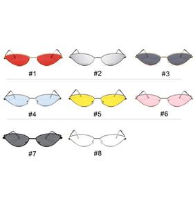 <span class=keywords><strong>Cat</strong></span> Eyes unisexe lunettes de soleil légères <span class=keywords><strong>UV</strong></span> <span class=keywords><strong>400</strong></span> Protection cadre en métal coloré voyage à la mode miroir petites lunettes mignonnes - Product Image 2