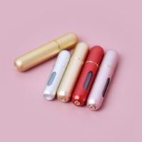 Botol Semprot Parfum Mini Isi Ulang 5ml 8ml dari Logam, Wadah Parfum Portabel untuk Perjalanan