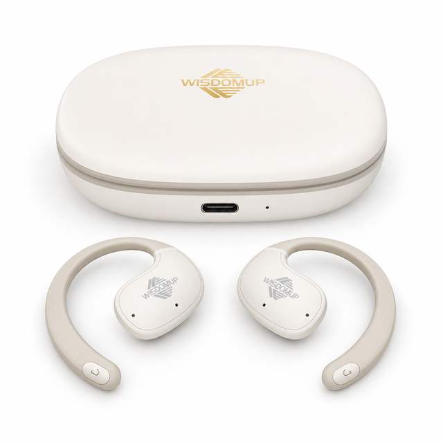 High Quality Open-Ear TWS Earbuds Lychee Pattern for Sports Loud Sound JL Chipset Digital Display Battery ENC IPX4 Waterproof
