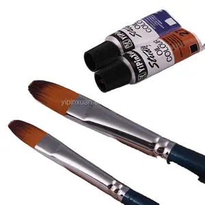 Wholesale High Grade Wood Handle Filbert Bristle Artist Paint Brush Set For Supplier