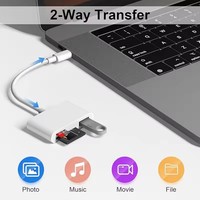 Lector de Tarjetas Tipo C, Lector de Tarjetas de Memoria SD TF, Adaptador USB C OTG, Transmisor de Datos de Alta Velocidad para Teléfono 15, Macbook, Teléfono Celular Inteligente