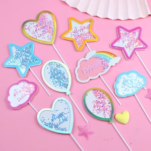 Adorno de Pastel con Lentejuelas Brillantes y Número del 0 al 9 para el Primer Cumpleaños de una Princesita - Product Image 5