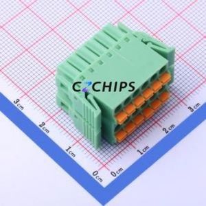 KF2EDGKNHG-3.5-2*6P Plug-in Terminal Block P=3.5mm Connector Male Plug 2x6P 3.5mm Green - Product Image 1