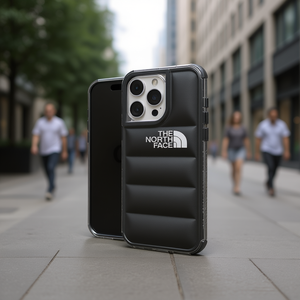 Étui de téléphone en TPU antichoc avec design de veste matelassée pour iPhone, Samsung, Xiaomi, Motorola, OPPO, etc. Noir, léger, A - Product Image 2