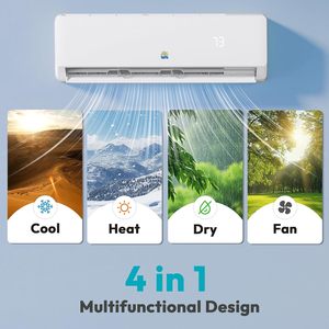 Sistema de Aire Acondicionado Mini Split Rellytech de 9000 BTU, Inverter, Frío y Calor, 19 SEER2, 115V, Eficiente Energéticamente - Product Image 2