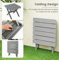Treeents Tables pliantes en plastique HDPE pour l'extérieur Meilleure vente Tables de salon pliantes modernes pour jardin, balcon et ferme