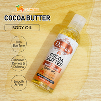 Huile corporelle tout-en-un au beurre de cacao, curcuma et acide kojique : Réduit la pigmentation, améliore la sécheresse et la terne, pour une peau éclatante