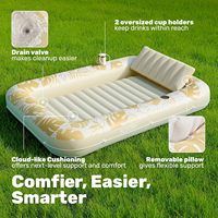 Matelas de piscine gonflable pour bronzage, hamac flottant, tapis de plage, flotteur pour fête estivale à la piscine, lit flottant gonflable pour bronzage