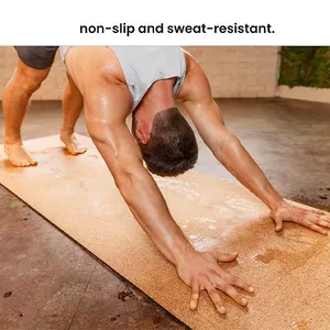 Özelleştirme çevre dostu mantar yoga mat özel logo tedarikçisi çin özel tasarım