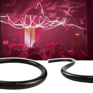 <span class=keywords><strong>Tube</strong></span> néon flexible DMX noir 360 LED IP65 24V en silicone, lumières DJ programmables D22 pour festivals de musique et raves - Product Image 1