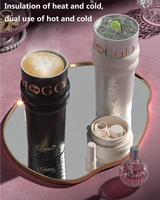Termo de Acero Inoxidable con Revestimiento Cerámico de Alta Calidad, Taza de Doble Pared de Lujo Ligero para Mujer, Portátil con Ventosa, de Alta Gama