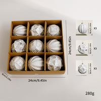 Boules de Noël scintillantes de luxe boîte-cadeau ornements d'arbre de Noël décor paillettes boules en plastique incassables boule de Noël suspendue